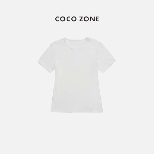 COCO ZONE  女士简约圆领纯色内搭t恤 C80893 商品图0