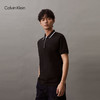 CKJ新款男士珠地网眼刺绣拉链半襟镶边POLO衫J326332 商品缩略图4