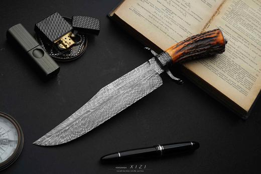 三希堂  现代刀系列  手锻羽毛博弈  未开刃 商品图1