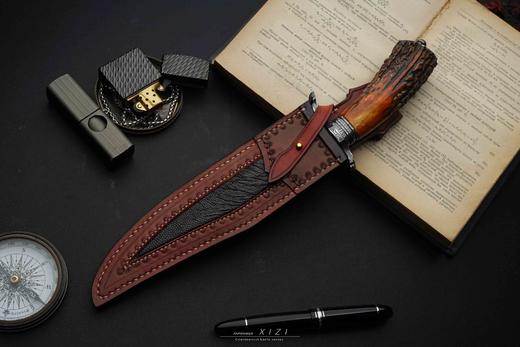 三希堂  现代刀系列  手锻羽毛博弈  未开刃 商品图8