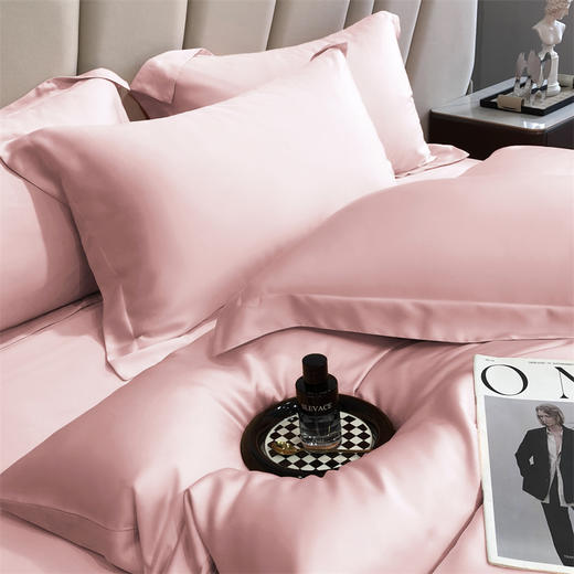 自然醒60支极爽LF奥地利兰精天丝四件套轻奢纯色被套床单双面莱赛尔天丝KY 商品图7