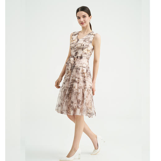 司歌背心连衣裙印花修身优雅EA891327X 商品图1