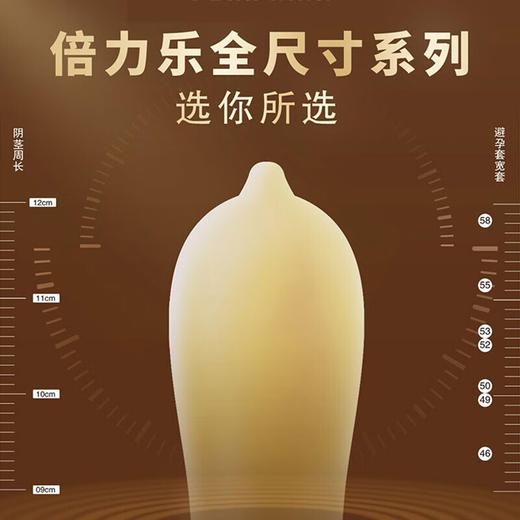 倍力乐 大号避孕套 超薄 男用超全大尺寸安全套套套 超大号（55mm）特大号(58mm) 计生成人情趣性用品 商品图3