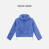 COCO ZONE2024"蓝希“时尚半拉链连帽长袖卫衣纯色休闲上衣CC2A0313 商品缩略图0