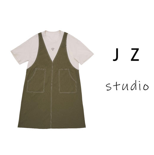 柚丁假两件撞色连衣裙9L21L29286 商品图1