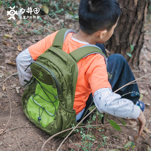 力丼田儿童户外背负系统 210D尼龙撞色双肩包背包 15L防泼水耐磨抗撕裂 L230B16 商品图9