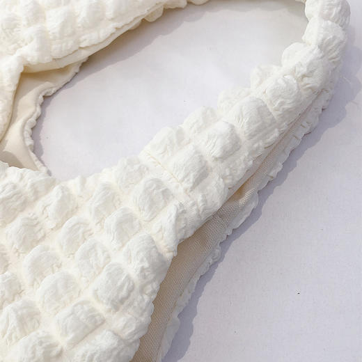 韩国ins少女洋气云朵泡芙花朵单肩包女2023新款夏帆布简约手提包_HLY 商品图3