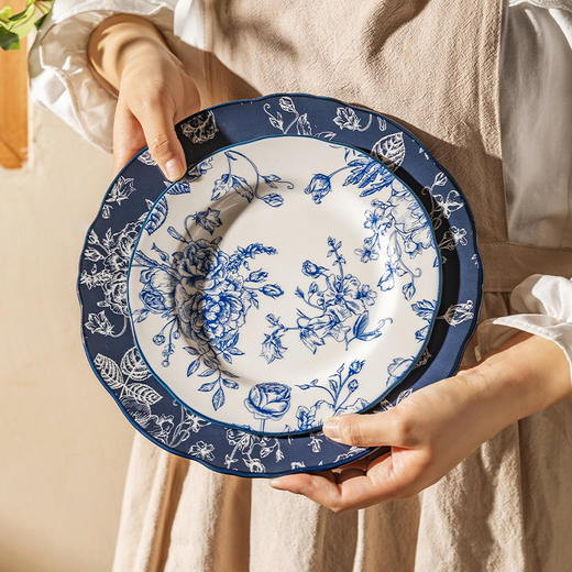 摩登主妇玫瑰假日碗盘筷套装家用2024新款新婚礼物送新人餐具礼盒 商品图2