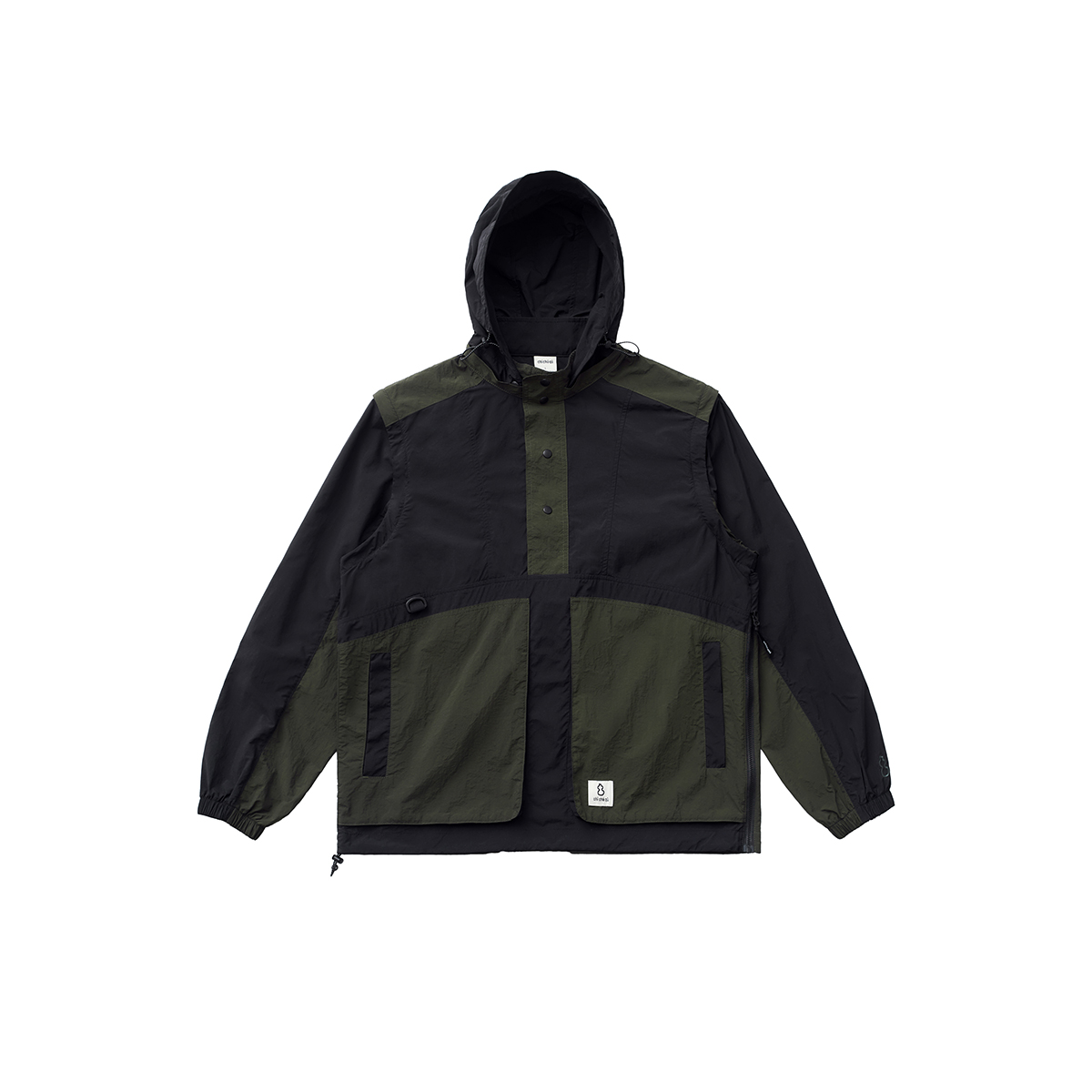 吃茶去chichaqu2024立领连帽拆卸拼色运动夹克户外轻薄山系骑行