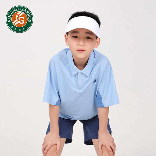 罗兰加洛斯男童短袖POLO衫儿童网球运动T恤夏季凉感速干透气上衣 商品图2