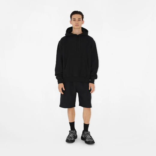 BURBERRY 巴宝莉 男士马术骑士徽标棉质连帽卫衣 黑色 8081996 A1189 商品图1