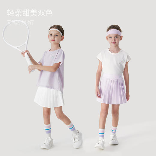 【吸湿速干】马克珍妮2024年夏装女童假两件运动百褶半裙240339 商品图2