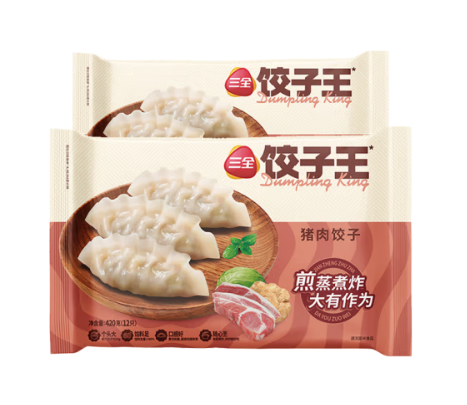 三全猪肉饺子王420g*2袋 (商)