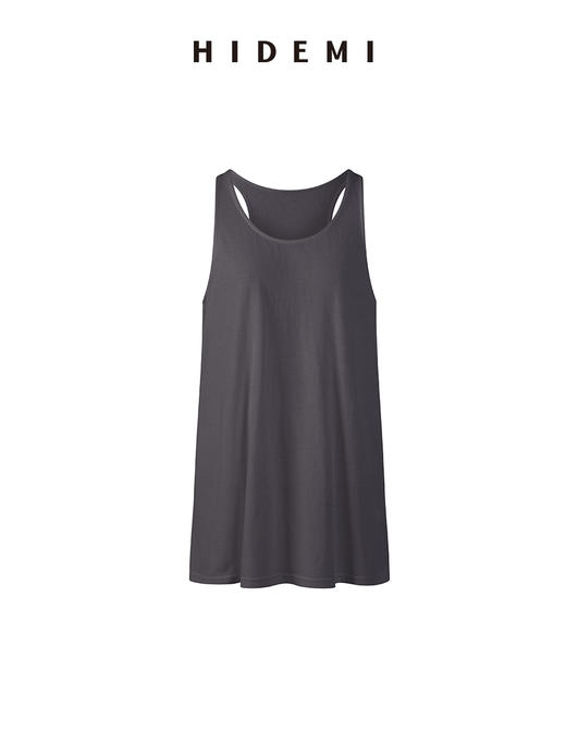 HIDEMI 度假系列极简椭圆领宽松设计感水洗针织背心半裙套装 背心/半身裙 商品图11