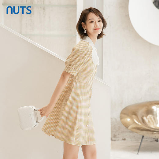 NUTS夏季新品翻领时尚淑女气质短袖连衣裙221101170 商品图4