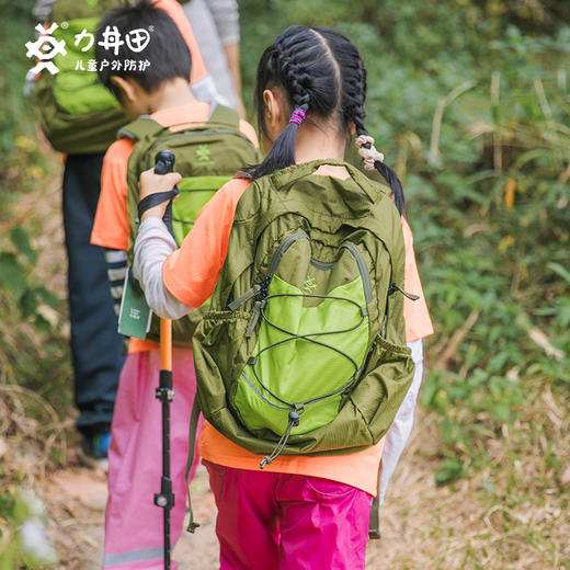 力丼田儿童户外背负系统 210D尼龙撞色双肩包背包 15L防泼水耐磨抗撕裂 L230B16 商品图7