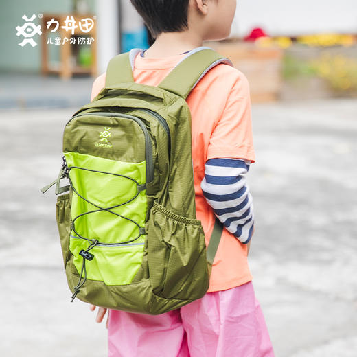力丼田儿童户外背负系统 210D尼龙撞色双肩包背包 15L防泼水耐磨抗撕裂 L230B16 商品图8