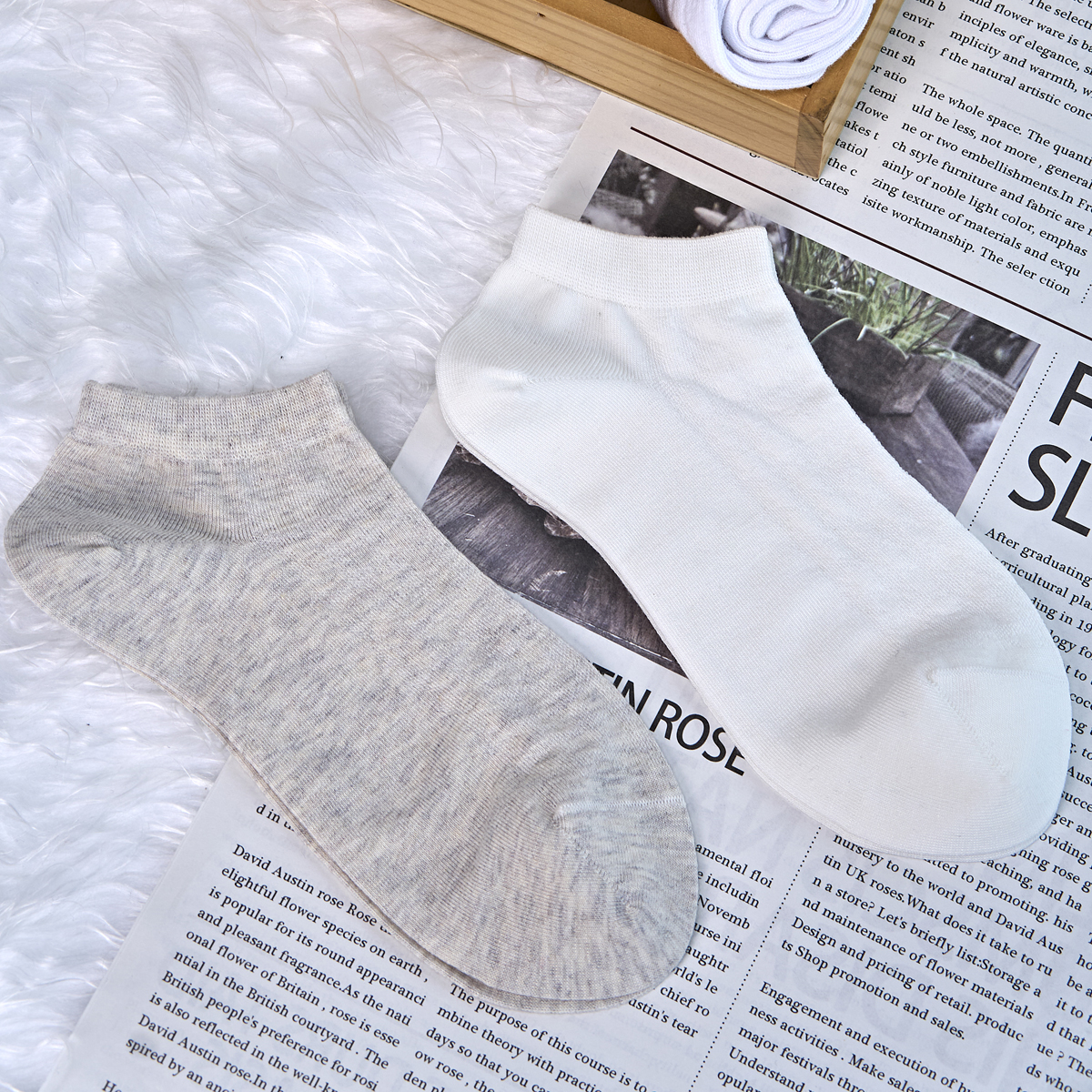 女士丝麻船袜【2412301】