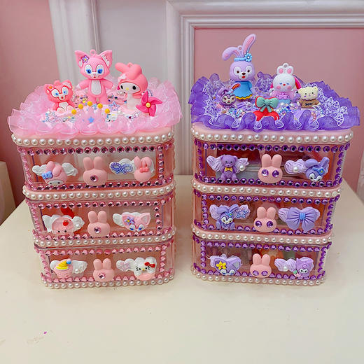 【超可爱❗️儿童益智百物收纳盒】透明可视，创意手工diy，奶油胶制作材料包小女孩玩具大号收纳盒新年礼物新年礼盒年货礼盒 商品图1