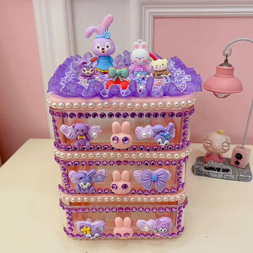 【超可爱❗️儿童益智百物收纳盒】透明可视，创意手工diy，奶油胶制作材料包小女孩玩具大号收纳盒新年礼物新年礼盒年货礼盒 商品图5