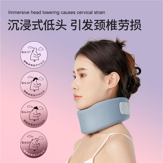 【防低头神器围脖脖套】护颈颈托 办公室护颈椎男女 360°环绕支撑脖子 商品图2