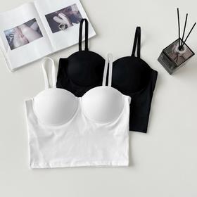 老米优品🎈凉感，复古法式，一体式👙背心《冰丝无痕立体杯小吊带背心》小性感法式设计，自带文胸胸垫设计  NY240430A