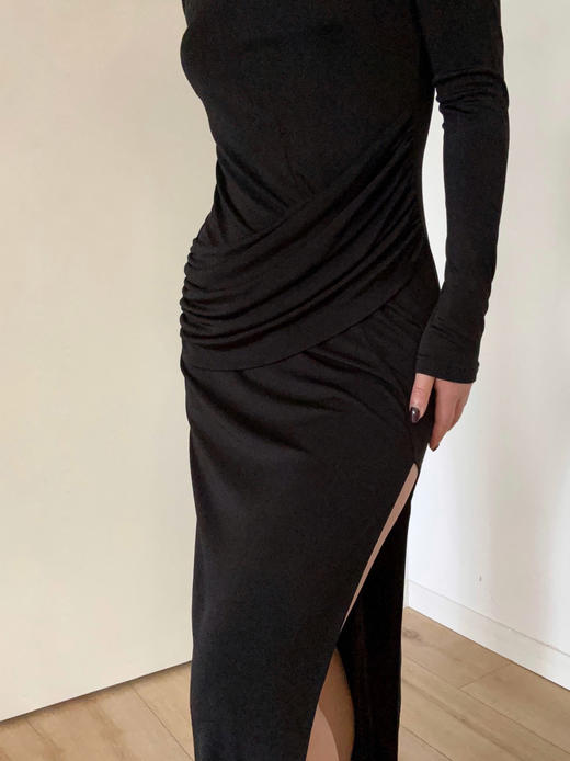 CG｜Julia Dress 长袖针织连衣裙［ 黑 ] 商品图4