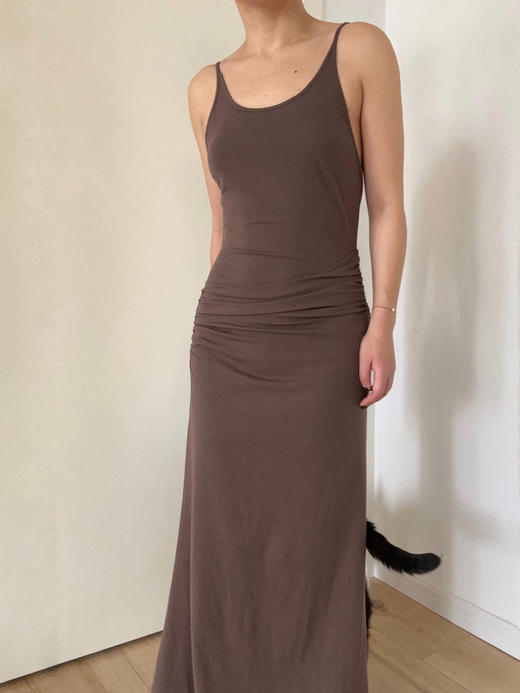 HOSIKARI｜HO24SS06 露背针织吊带连衣裙 [ 黑BK / 棕BN / 白WT ] 商品图14