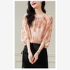 SMZ16615 2024夏季新款小众减龄法式轻熟别致薄款气质印花七分袖上衣 商品缩略图1