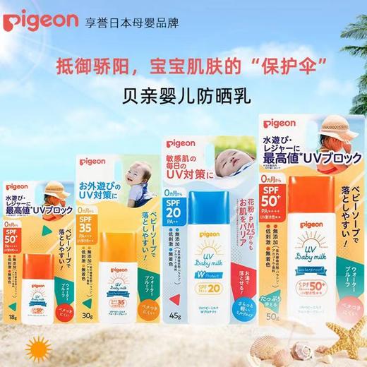 【保税仓/香港直邮】日本贝亲Pigeon儿童防晒霜婴幼儿宝宝女男童专用高倍物理防晒乳23年新款 商品图0