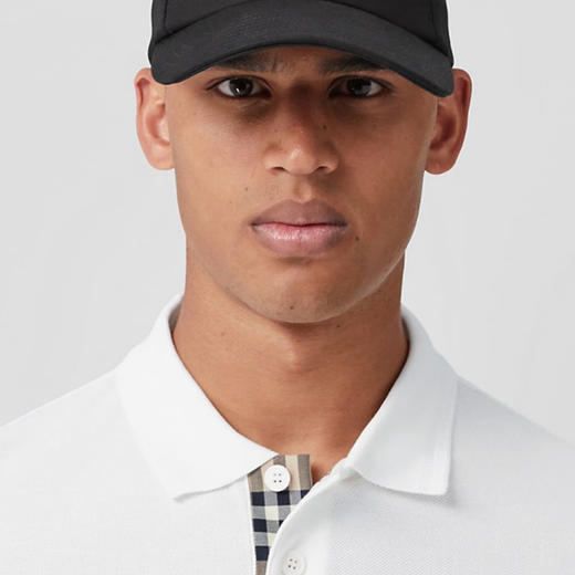 BURBERRY 巴宝莉 男士马术骑士徽标棉质短袖 Polo 衫 白色 8084012 A1464 商品图2