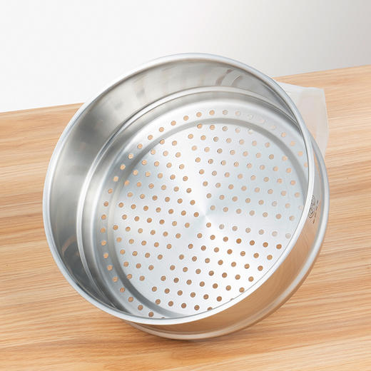 非药而愈定制不锈钢无涂层锅具套装 32cm玻盖单柄炒锅、24cm玻盖双耳汤锅、蒸笼、锅铲、汤勺 【京东快递送货上门】 商品图8