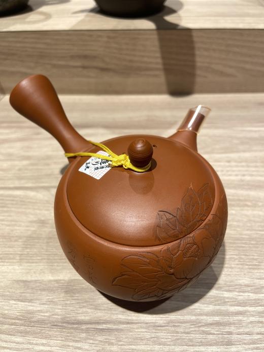 日本进口 常滑烧玉光作刻纹侧把茶壶 商品图1