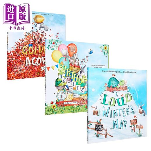 【中商原版】Katy Hudson 英文绘本3册 A Loud Winters Nap The Golden Acorn Perfect Birthday Recipe 商品图0