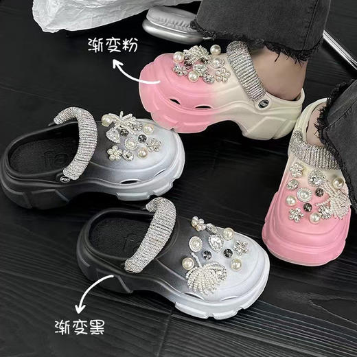 【特价39元】女士DIY渐变时尚简约洞洞鞋【WG24233】 商品图1
