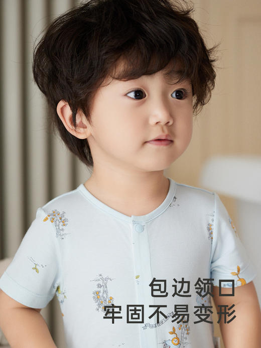 英氏婴儿家居服连体衣夏季抑菌凉感男女短爬服24新款YZJAJ2Q001A YZJAJ2Q003A YZJAJ2Q002A 商品图5