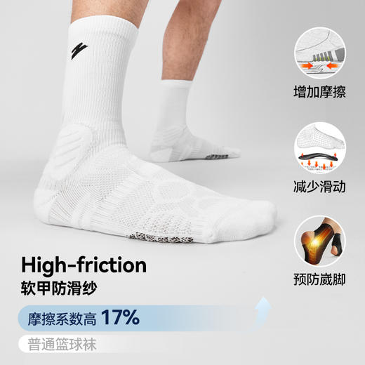 有志者UZIS 实战篮球袜男专业防滑精英袜长筒加厚运动袜[斗牛1.0Z 商品图1
