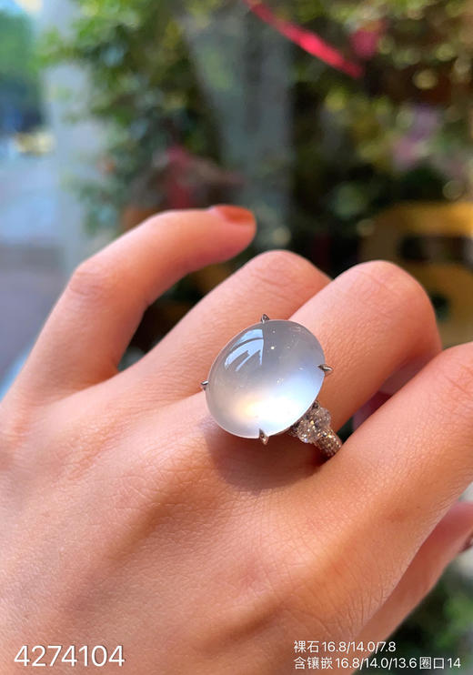 玻璃种蛋面戒指【4274104】具体价格微信咨询 商品图3