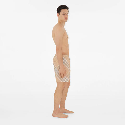 BURBERRY 巴宝莉 男士棉质格纹游泳短裤 格子 8083161 B8686 商品图2