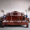 大红酸枝螭龙博古纹高低床含床头柜红木家具（运费到付） 商品缩略图0