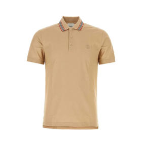 BURBERRY 巴宝莉 男士棉质珠地布 Polo 衫 卡其色 8083159 A7405