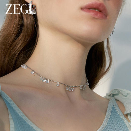 ZEGL设计师悸动星河流苏项链女款2024新款小众锁骨链高级感配饰品 商品图3