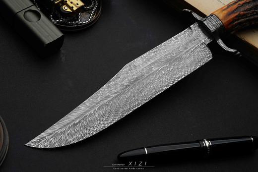 三希堂  现代刀系列  手锻羽毛博弈  未开刃 商品图3