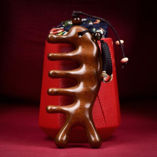 🍒发量惊人秘诀🆘仅19.9抢‼【珀派霖菲天然檀木按摩梳】赵露思idol 同款再➕送精油1瓶➕防摔绳1个➕收纳袋1个❗让按摩更舒适 商品图1