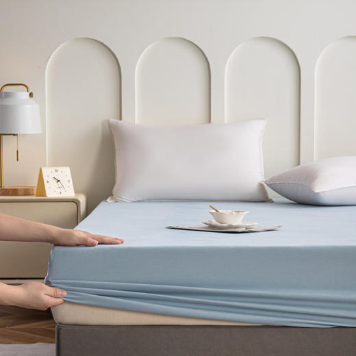 多喜爱 四季多用床笠  150*200CM  蓝/灰【30CM加高笠围】【360度全包裹】透气清爽 舒适好眠 商品图12