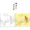 陈之佛工笔画白描底稿《玉兰鹦鹉》临摹勾线高清打印稿YL06 商品缩略图0