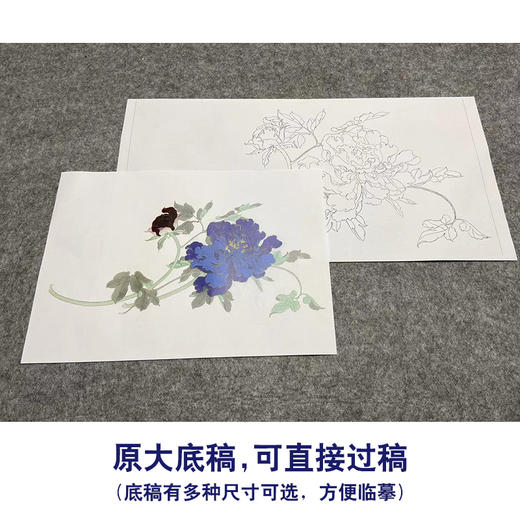 任重工笔画白描底稿《佛头青》临摹勾线高清打印稿YL08 商品图1