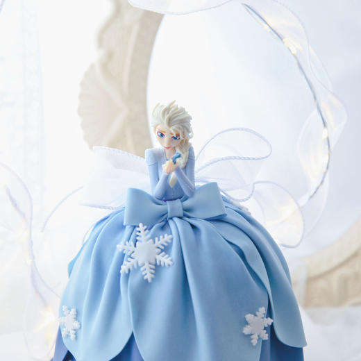 女孩款 Disney冰雪奇缘艾莎公主 蝴蝶结公主裙 翻糖 商品图2