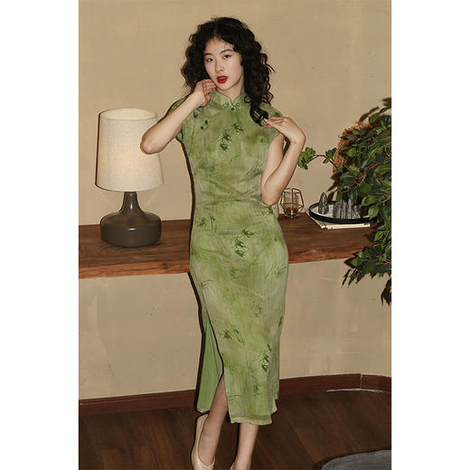 绝美新中式《空林晚》改良旗袍LSB2794 商品图3