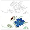 任重工笔画白描底稿《佛头青》临摹勾线高清打印稿YL08 商品缩略图0